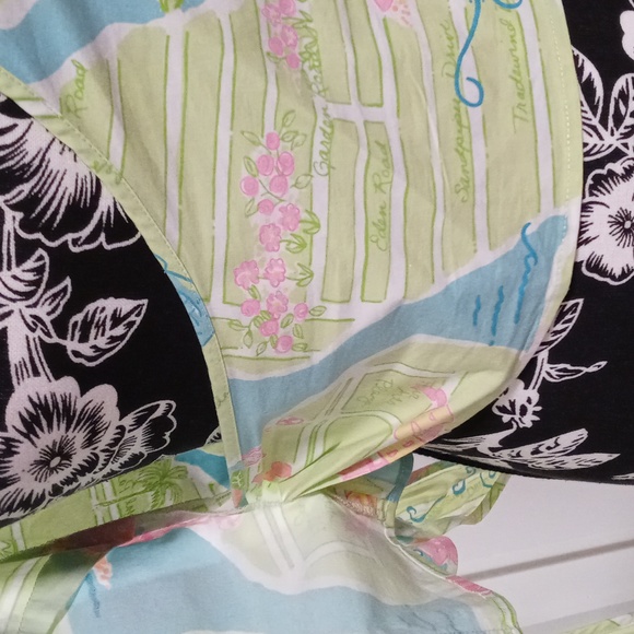 🏝VTG/RARE Lilly Pulitzer🏝 - "Via Lilly" Palm Beach Map Cropped Wrap Top - Picture 12 of 16